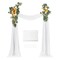 Artificial Wedding Arch Flowers Set with Drapes, Floral Backdrop Decor Kit